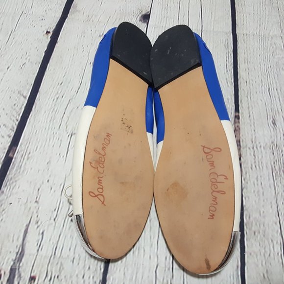Sam Edelman FAIRLEIGH Blue Cap Toe Ballet flats 6 - Picture 7 of 7